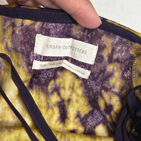 Urban Outfitters Dawn Tie Dye Velvet Mini Short Slip Dress Womens Medium - Picture 12 of 14